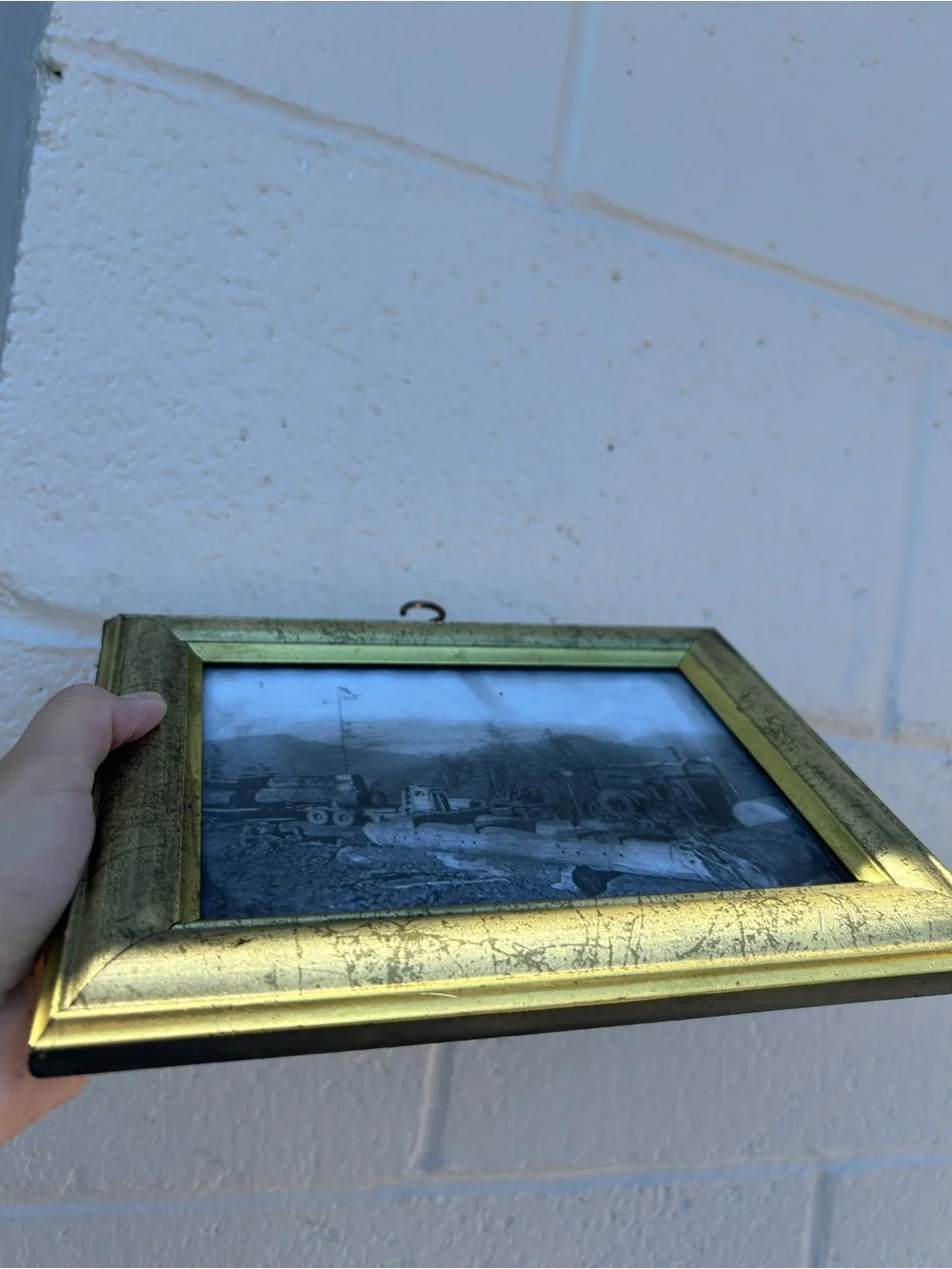 Small Gold Vintage Hanging Picture Frame wall art decor